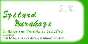 szilard murakozi business card